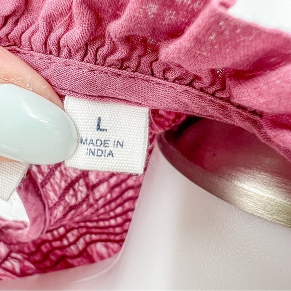 GAP mauve pink puff sleeve top - Picture 3 of 4